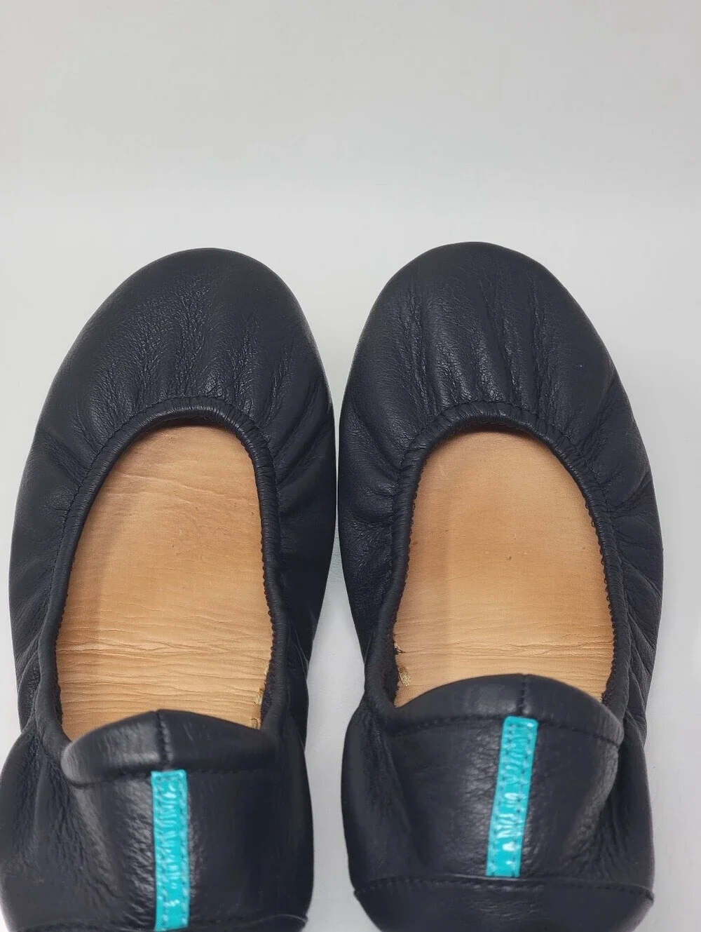 Tieks by Gavrieli California Navy Blue Leather Ballet Flats Slip On Shoes Size 8
